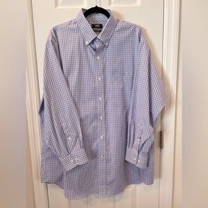 Blue and Purple Checkered Casual Button Down Shirt